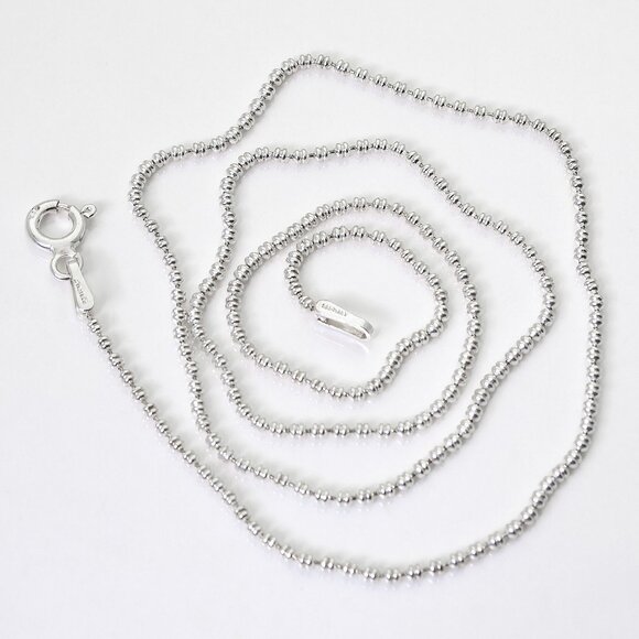 NEW 925 Silver Bead Chain, Delicate Stackable Layered Ball Necklace Gift For Her - Picture 5 of 7